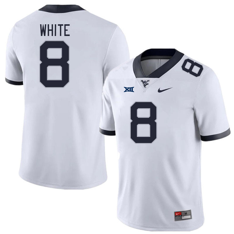 West Virginia Mountaineers #8 Kyzir White College Football Jerseys Stitched Sale-White